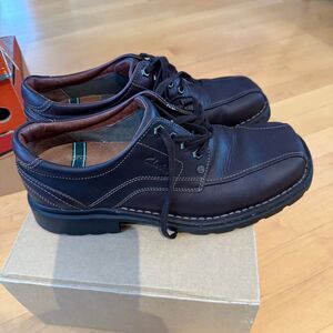 Clarks dark brown leather shoes